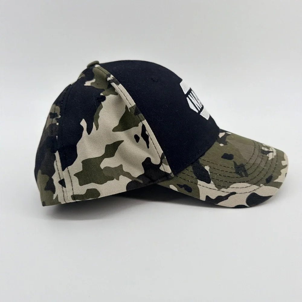 NAPA Hat Mens OS Camo Black Embroidered Logo Adjustable Strapback Baseball Cap